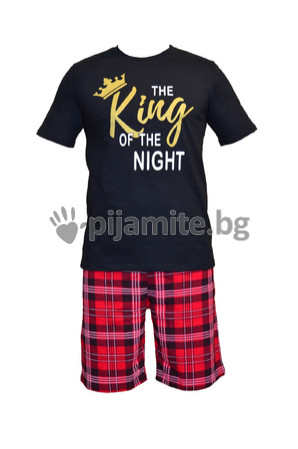 Мъжки пижами Пижами с къс ръкав Мъжка пижама - къс ръкав, къс панталон The King Of The Night 12287.02